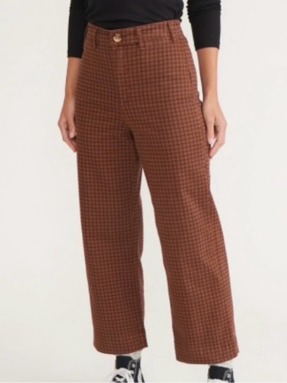 Marine Layer Brown Checkered Pants Size 12